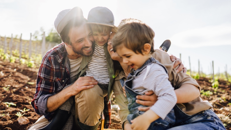 Decorative image of a family