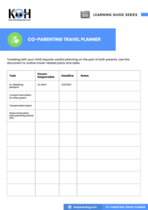 Co-Parenting Travel Planner