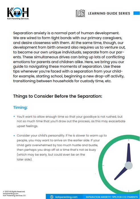 Separation Anxiety: Tips for Co-Parents