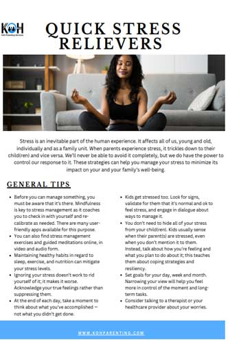 QUI C K S T R ESS R ELIE V E R S