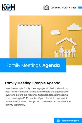 family meeting sample agenda